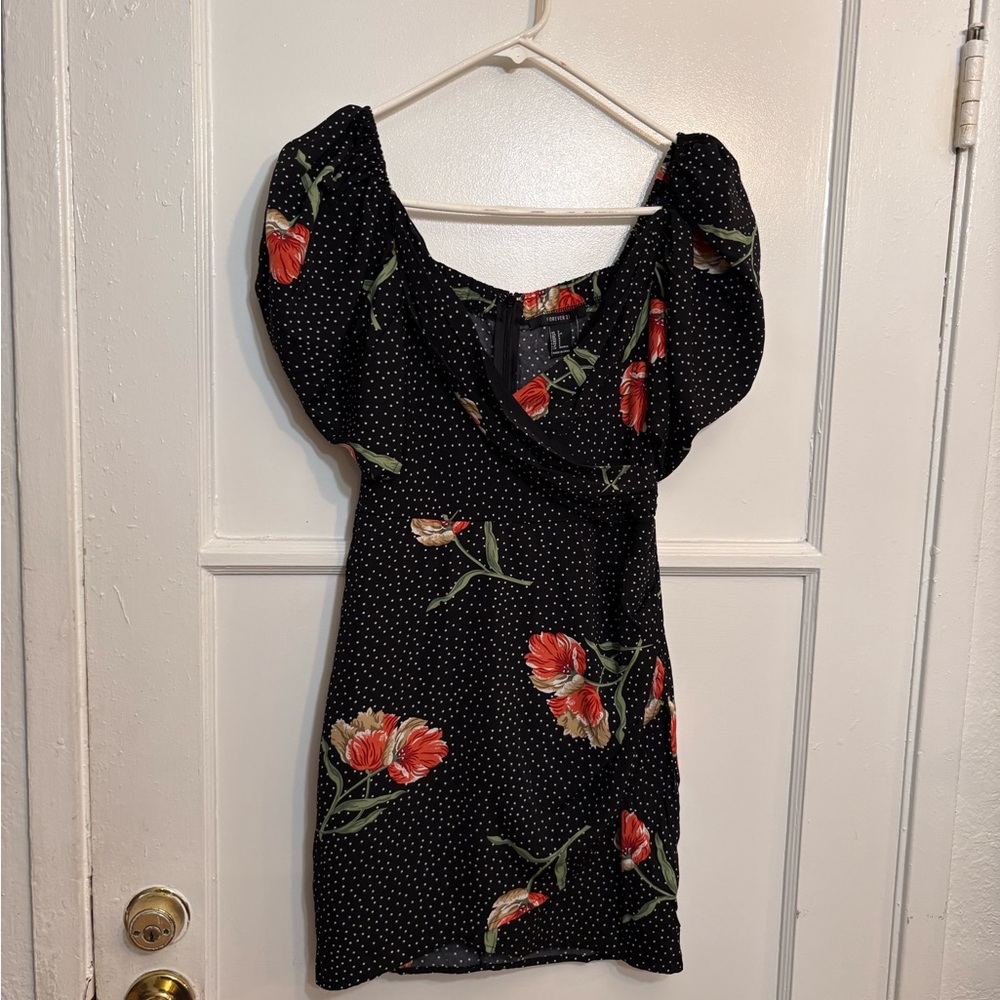 Forever 21 Black Floral Mini Dress